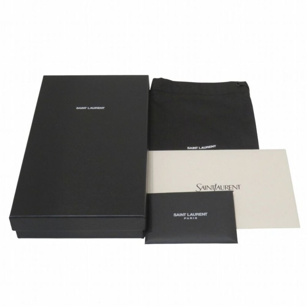 Saint Laurent Yves Stitch Zip Around Monogram YSL Wallet Leather - Picture 5 of 9